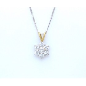 Diamond daisy pendant