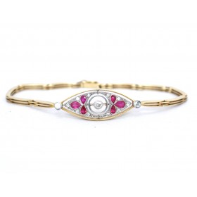 Ruby and diamond bracelet
