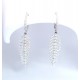 Leaf shaped diamond drop earrings