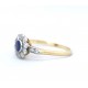 Sapphire and diamond cluster ring