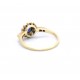 Sapphire and diamond cluster ring