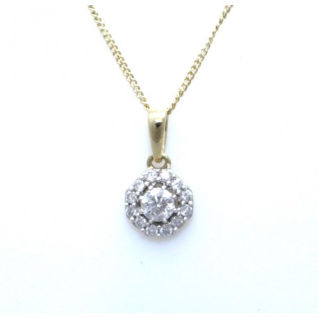 Diamond cluster pendant