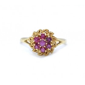 Ruby cluster ring
