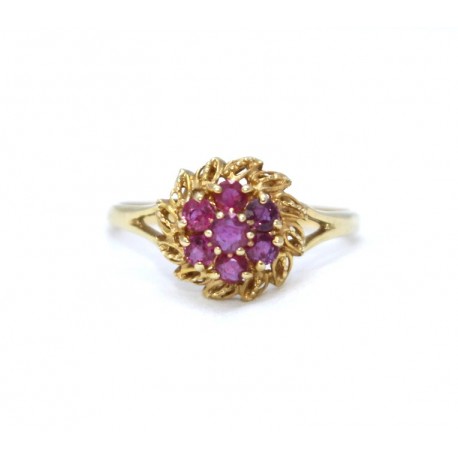 Ruby cluster ring