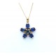 Sapphire flower shape pendant