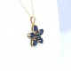 Sapphire flower shape pendant