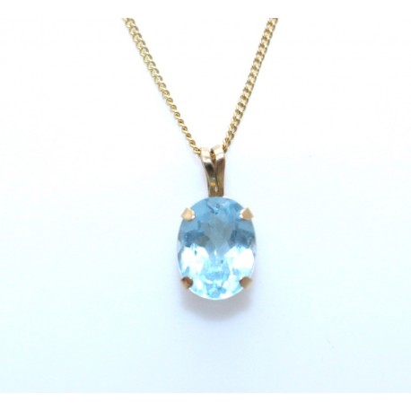 Blue topaz pendant