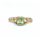 Peridot and seed parl ring