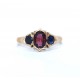 Victorian Garnet and sapphire ring