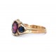 Victorian Garnet and sapphire ring