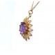 Amethyst floral shaped pendant