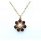 Almandine garnet and pearl pendant