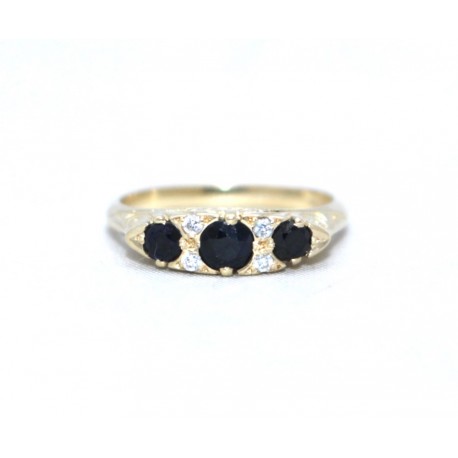 Sapphire and diamond ring