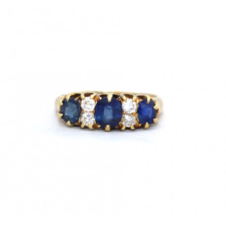 Sapphire and diamond ring