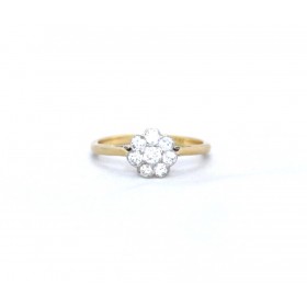 Diamond daisy cluster ring