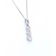 Three stone diamond drop pendant