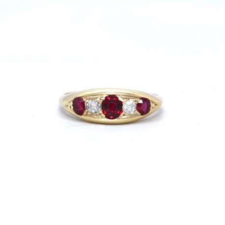 Ruby and diamond ring