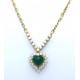 Emerald and diamond necklace