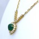 Emerald and diamond necklace