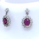 Ruby and diamond earrings