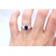 Sapphire and diamond three stone ring