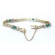 Emerald and diamond gold bracelet