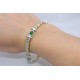 Emerald and diamond gold bracelet