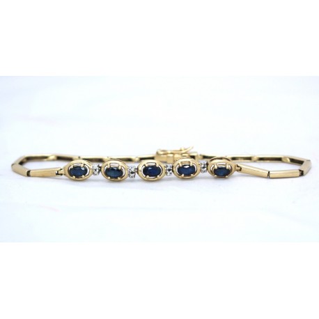 Sapphire and diamond bracelet