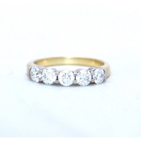 Five stone diamond ring