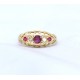 Ruby and diamond Edwardian ring