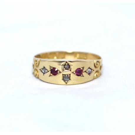 Victorian Ruby and diamond ring