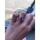 Sapphire and diamond three stone ring