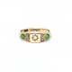 Demantoid Garnet and diamond ring