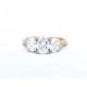 GIA certified Three stone diamond ring