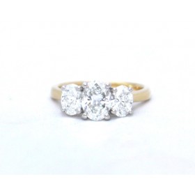 GIA certified Three stone diamond ring