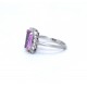 Pink sapphire and diamond cluster ring