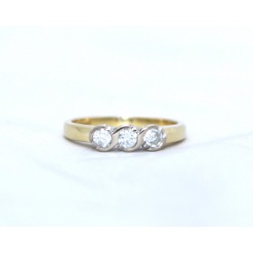 Three stone diamond ring