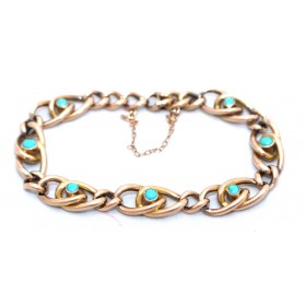 Edwardian turquoise set bracelet