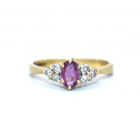 Ruby and diamond ring