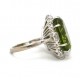 Large peridot cluster ring