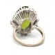 Large peridot cluster ring