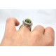 Large peridot cluster ring