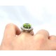 Large peridot cluster ring