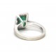 Emerald and diamond cluster ring