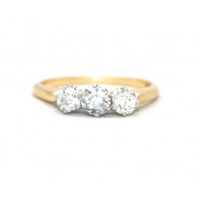 Three stone diamond ring