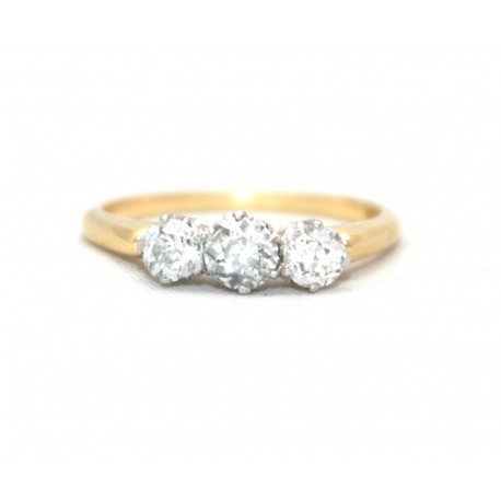 Three stone diamond ring