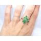 Emerald cluster spray ring