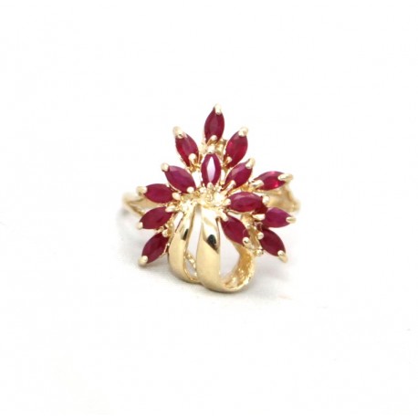 Ruby bouquet style ring