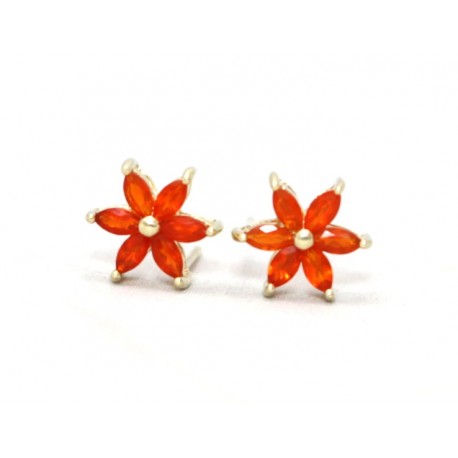 Fire opal earrings