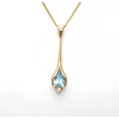 Blue topaz pendant